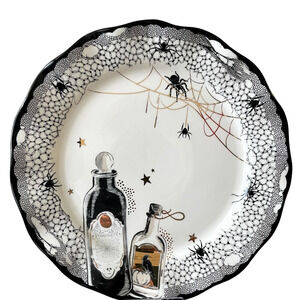 Potter's Studio Halloween WITCHES POTION Salad Plate 8.5in Scalloped